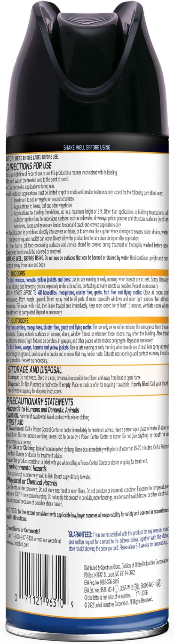 Hot Shot Flying Insect Killer, 15 Ounces, Aerosol Formula Kills Houseflies, Mosquitoes and Other Listed Flying Insects by Contact Indoors and Outdoors with Clean Fresh Scent, 3 Pack