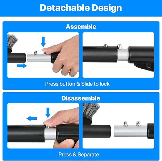 35.4" Ice Scrapers for Car Windshield, Extendable Snow Brush for Car with Foam Grip, Snow Scraper for SUV Truck - Gray