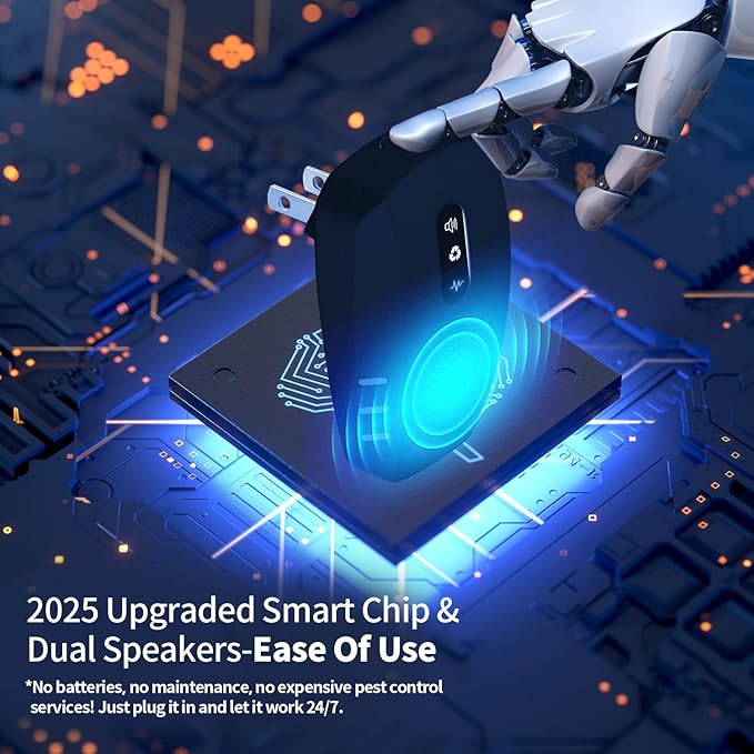 2025 Upgraded Ultrasonic Pest Repellent Indoor Insect Repeller, Pest Control, Repellent Roach, Mouse, Mosquito, Mice, Spider, Bugs, Ant, Rodent Repellent Ultrasonic Plug in, 3 Mode Switching, 6 Packs