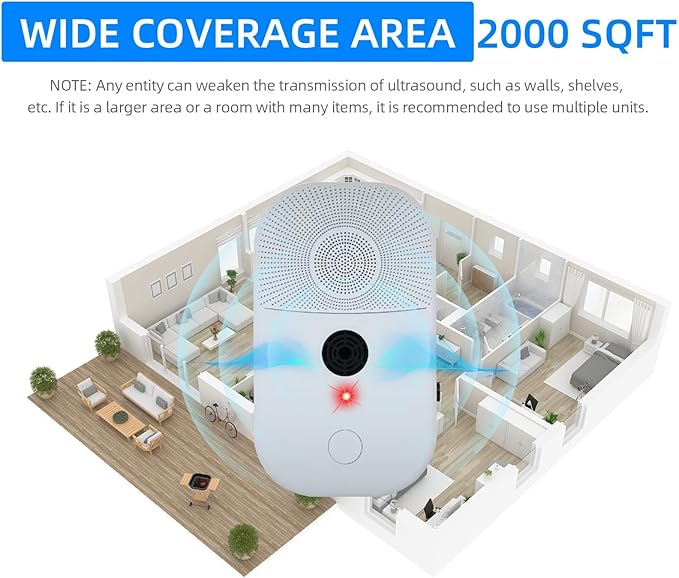 Ultrasonic Bat Repellent Deterrent Devices for Attic, 4Pack Bat Repellent for Indoor Use, Plug in Bat Deterrent System Bats Keep Away for Home Attic, Friendly to Human & Pets