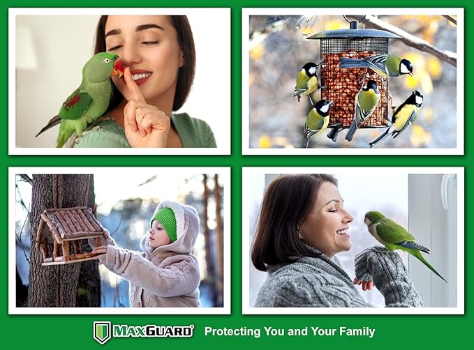 MaxGuard Birdseed Pantry Moth Traps (10 XL Pack) Extra Strength Pheromones | Non-Toxic Extra Large Sticky Glue Trap for Bird Seed Storage Areas | Attract, Trap and Kill Moths