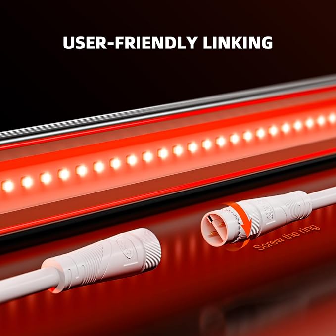 Spider Farmer SUPP-R30 Red LED Grow Light Bars 23.6" Long, 660nm Deep Red Supplemental Light for Indoor, Grow Tents