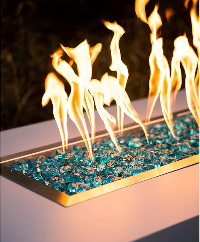 Stanbroil 36 x 12-Inch Rectangle Drop-in Fire Pit Pan with Jet Burner, 304 Stainless Steel Gas Firepit Insert for DIY Firepit Table, High Flame150,000 BTU Max