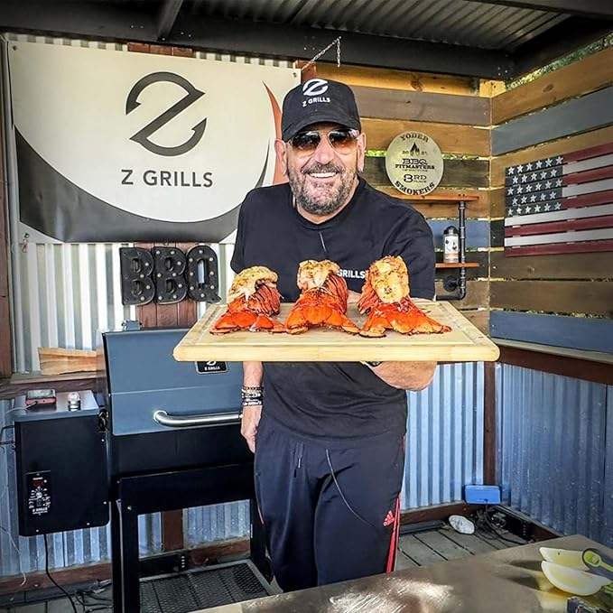 Z GRILLS Wood Pellet Grill Smoker with PID 2.0 Controller, 459 SQ.IN, 450°F Max Temperature, 8 in-1 BBQ Grill, LCD Screen, Meat Probes, Rain Cover, Backyard Camping Bake and Roast, 450E