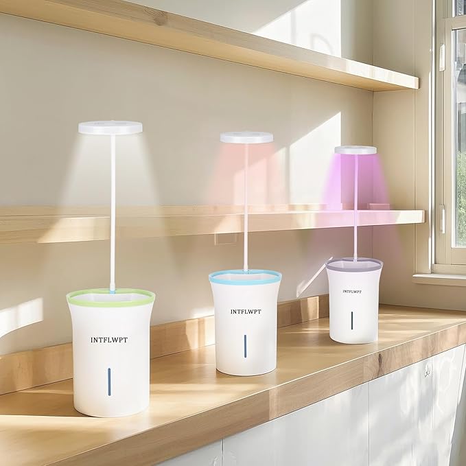 Indoor Planter Grow Light, Soil & Hydroponic Dual Mode, Automatic Timer for 3H/9H/12H, Full Spectrum 9 Dimmable Levels, Plants Germination Kit for 4 Pods, Ideal for Herbs, Flowers & Vegetables (Blue)