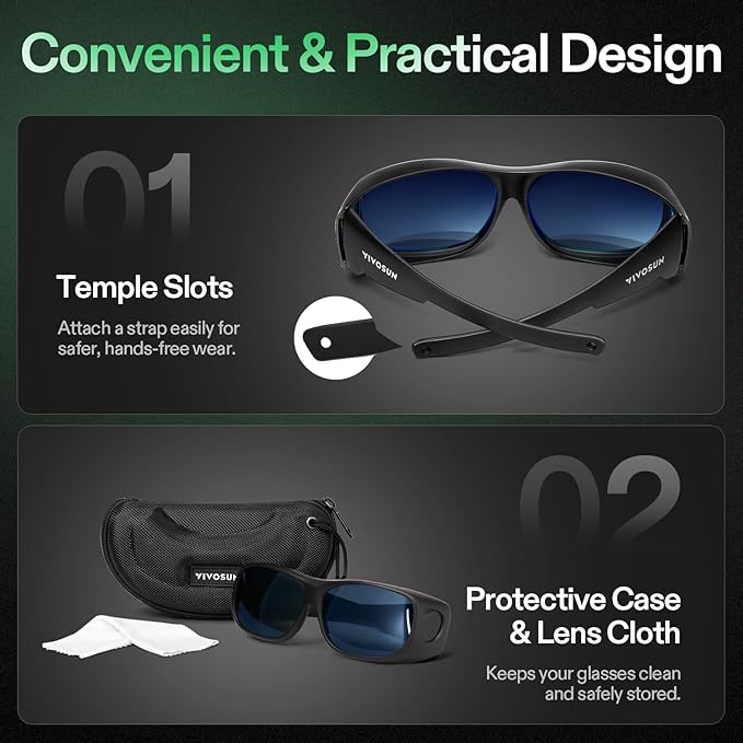 VIVOSUN Grow Room Glasses, Indoor Hydroponics LED Grow Light Glasses, Anti-UV Glasses for Visual Eye Protection, 2pcs