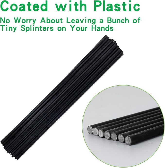 Garden Hoops Grow Tunnel, 12 Sets of 7FT Greenhouse Hoops for Raised Beds, Rust-Proof Fiberglass Frame for Garden Netting, Small Greenhouse Kit, DIY Plant Support Garden Stakes, 60 pcs