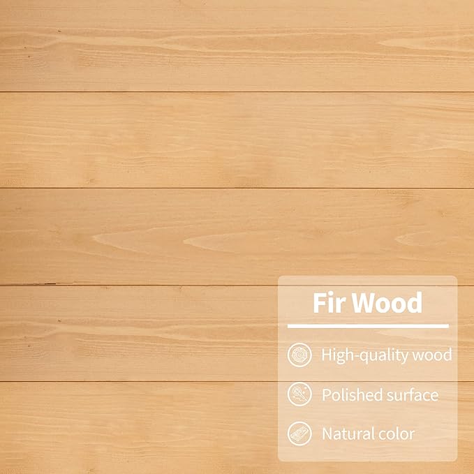 MCombo 2 Tier Foldable Cold Frame Greenhouse, Portable Wooden Greenhouse Garden Cold Frame Raised Planter Box with Shelves, 0122 (Natural)