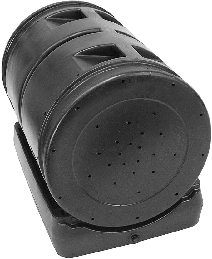 Good Ideas Compost Wizard Outdoor Garden Dual Tumbler Compost Container, Black