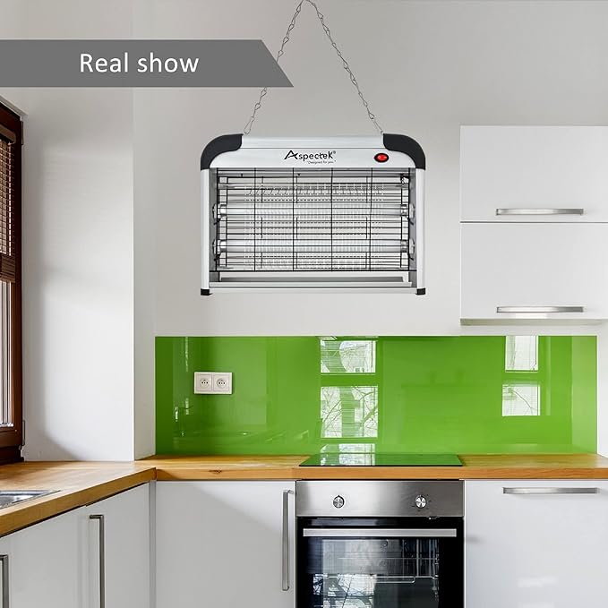 ASPECTEK Insect Killer, Bug Zapper, Powerful 20W Electronic Indoor Fly Zapper, Mosquito Killer-Indoor Use Including Free 2 Pack Replacement Bulbs