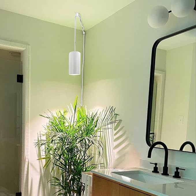 Hanging Plant Grow Light Full Spectrum Warm White Color with Timer Ceiling Decorative Grow Lamp for Indoor Plants