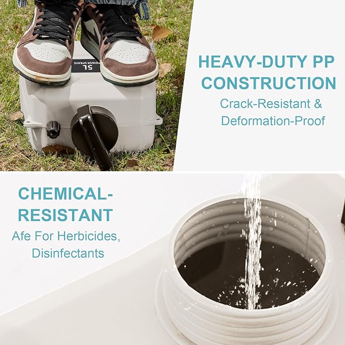 Battery Powered Sprayer 1.35 Gallon, Upgraded Electric Garden Sprayer with 3 Nozzles & 4 Spray Modes,Rechargeable Handle, Retractable Wand and Adjustable Shoulder Strap for Weed Killer, Lawn, Yard