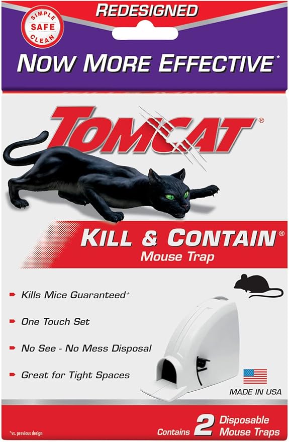 Tomcat Kill & Contain Mouse Trap, 2-Pack (4 Traps)