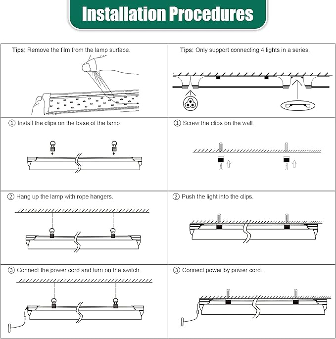 SZHLUX Grow Light 4FT 140W (2×70W, 800W Equivalent) Super Bright Full Spectrum Sunlight Plant Light, LED Grow Light Strips, Linkable Growing Lamp for Indoor Plants