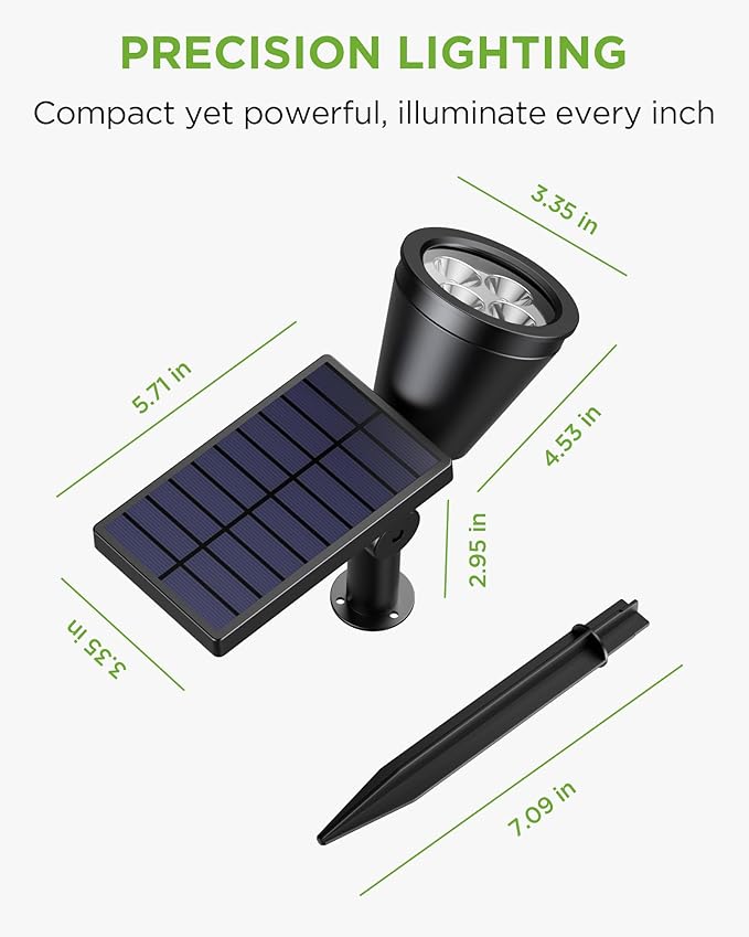 InnoGear Solar Lights Outdoor Waterproof Halloween Christmas Solar Garden Light for Outside Yard Landscape Lighting Pathway Spot Lights Spotlight Wall Light, 4 Pack (Red, Green, Violet Purple, Blue)