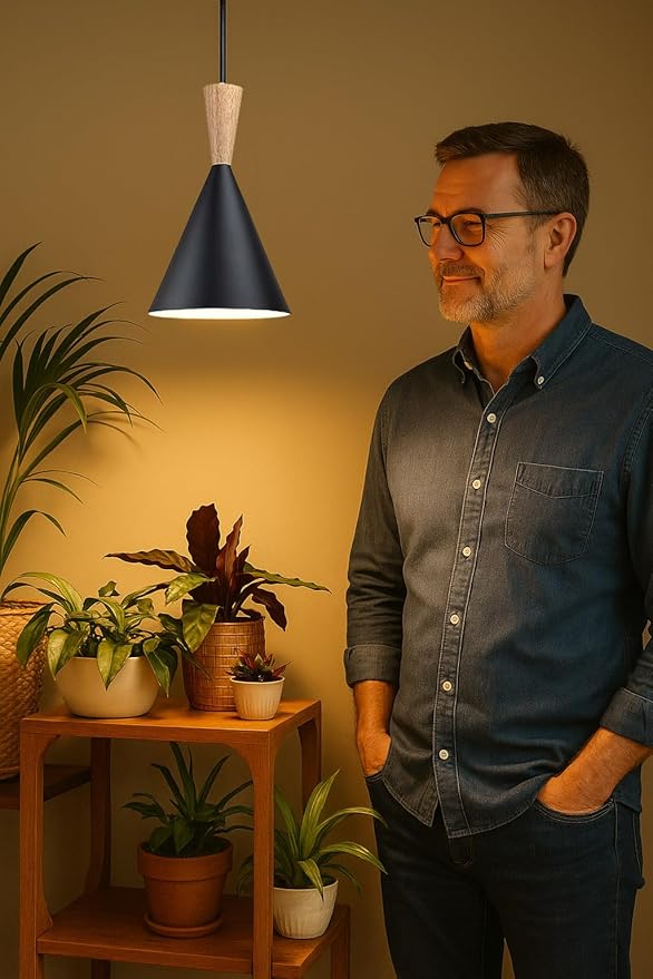 Hanging Grow Lights for Indoor Plants, Full Spectrum, with Timer and 15FT Power Cord, 20W Pendant Plant Lights for Indoor Growing, Large Tall Plant, Garden, Flowers, Greenhouse.