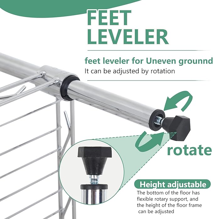 FDW 24" L×14" W×60" H Wire Shelving Unit Metal Shelf with 5 Tier Layer Rack Strong Steel for Restaurant Garage Pantry Kitchen Garage,Chrome