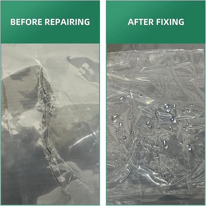 Greenhouse Repair Tape, 6.3 mil Thickness Greenhouse Plastic Tape, Clear UV Resistant Greenhouse Sheeting Coverings Film Tape(3inX213ft)