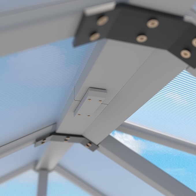 MUPATER 6 × 10 FT Cedar Wood Greenhouse for Outdoors, Outdoor Greenhouse With Polycarbonate Panels, Adjustable Vent Windows and Lockable Door, Wooden Walk-In Green House Kit for Garden, Lawn, Backyard