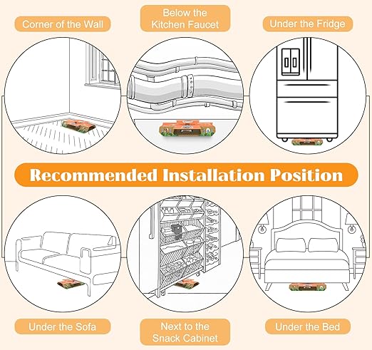 18 Pack Roach Traps Double Buckle Design, Adjustable Inlet & Enhanced Bait Roach Killer Indoor Infestation Cockroach Killer Indoor Home Child & Pet Friendly