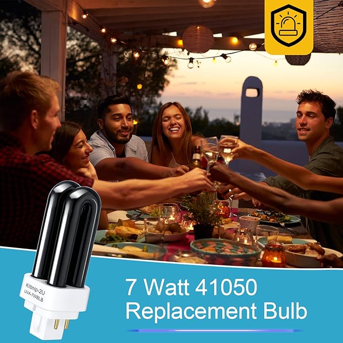 6 Packs Bug Zapper Replacement UV Bulbs 41050 Replacement Bulbs Compatible with DynaTrap Dt1050 Dt1100 Dt1250, 1/2 Acre Trap Bulb, 7w UV Light Ultraviolet Mosquito Killer Lamp