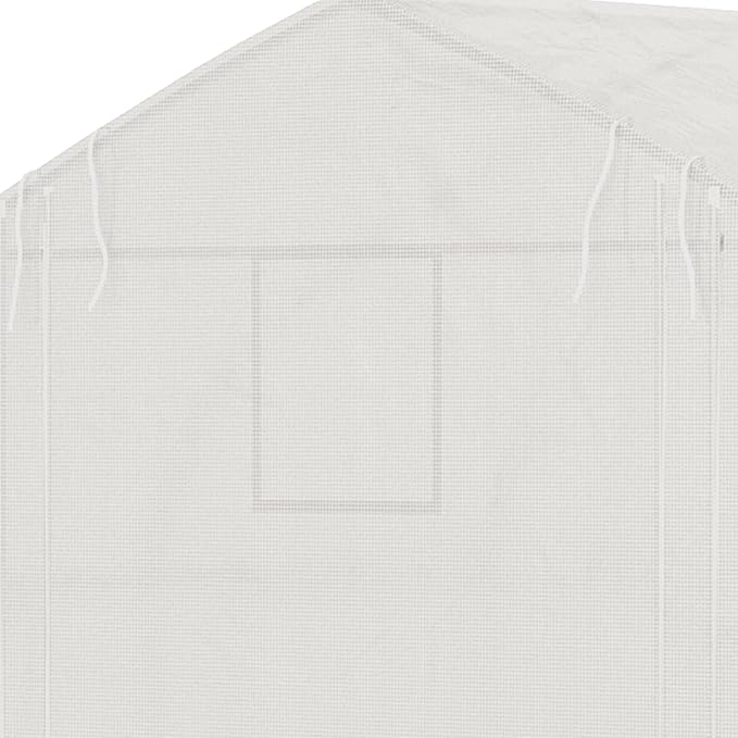 Outsunny 11.5' x 10' x 6.5' Walk-in Tunnel Greenhouse, Green House with Zippered Mesh Door, 7 Mesh Windows & Roll-up Sidewalls, Upgraded Gardening Plant Hot House with Galvanized Steel Hoops, White
