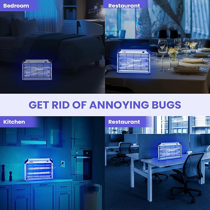 LiBa Bug Zapper Replacement Bulb Light Tube 10W for 20W Electronic Bug Zapper, T8 UV Lamp Bulbs for Indoor Outdoor Mosquito Zapper Lamp (2 Pack), Fit LiBa Bug Zapper Indoor