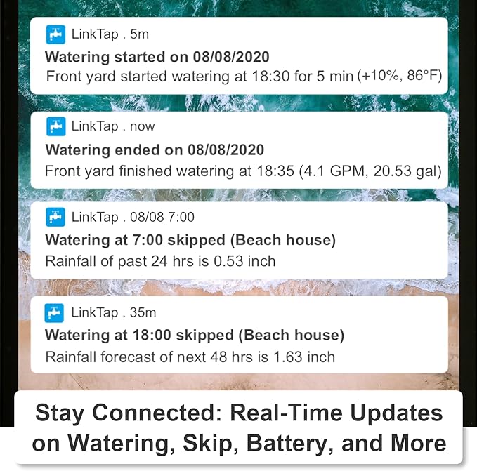 LinkTap G2S Smart Water Timer & Gateway, Weather Aware, Intelligent Fault Detection & Alerts, Wider Range Than WiFi Hose Timer, Automatic Watering System for Garden, Lawn & Yard, Scalable Mesh Network