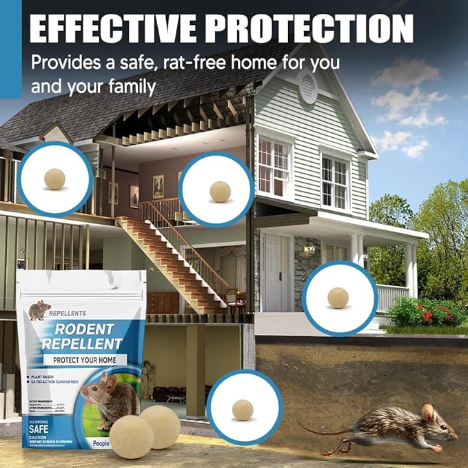 Rodent Repellent Indoor,Mouse Repellent,Mice Repellent Indoor,Rodent Away Repellant,Rat Repellent,Keeps Mice Away,Peppermint Oil Repel Mice from Nesting,Covers 50 sq. ft,Effective for 60-90 Days-12P