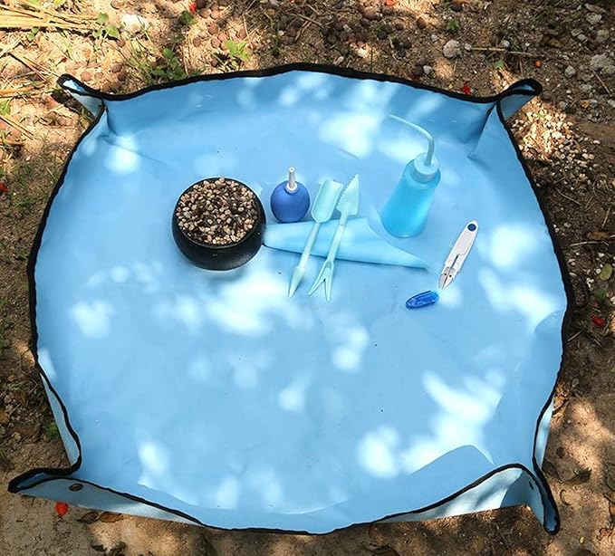 Gardening Plant Repotting Mat Transplanting Pad Square Mat Indoor Operating Tidy Flower Potting Change Soil Watering Pads Waterproof Oxford