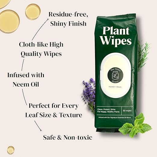 Plant Leaf Cleaner & Leaf Shine, Plant Cleaner | 2 Pack of 50 (Total 100 Count)