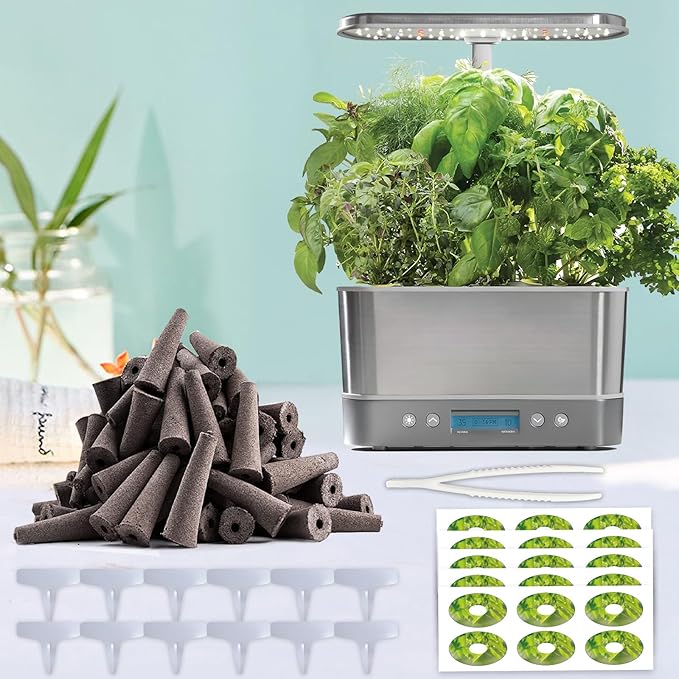 85 Pack Hydroponic Pods Supplies for Aerogarden Pods, Grow Sponges for Hydroponics, Seed Pods Kit with 36 Grow Sponges, 36 Pod Labels,12 Plant Labels, 1 Tweezer for Hydroponic Indoor Garden System