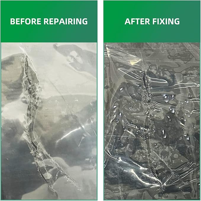 Greenhouse Repair Tape, 6.3 mil Thickness Greenhouse Plastic Tape, Clear UV Resistant Greenhouse Sheeting Coverings Film Tape(6inX213ft)