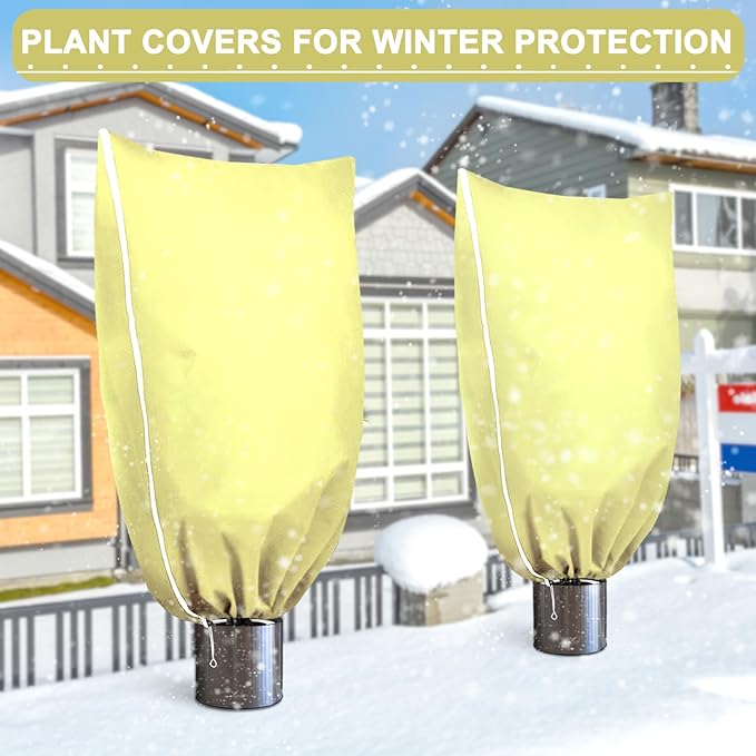 DQS Plant Covers Freeze Protection, 78.7" x94.4" Winter Frost Protection Blankets Frost Cloth,Suitable for Outdoor Winter Frost, Cold Weather, shrubs, Trees, Jackets, and coverings