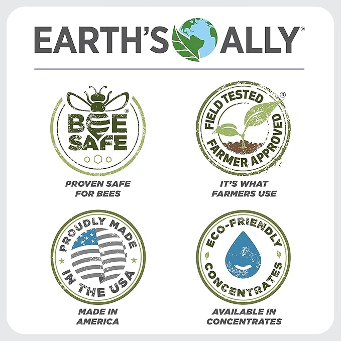 Earth's Ally 3-in-1 Plant Spray 32 oz | Safe & Organic Insecticide, Fungicide & Spider Mite Control, Use on Indoor Houseplants and Outdoor Plants, Gardens & Trees, Insect Repellent & Antifungal Use