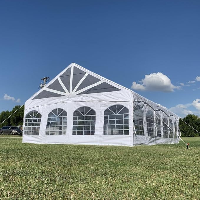 DELTA 30'x20' PE Marquee Tents for Parties, Party Tent, Carpas para Fiestas, Outdoor Wedding Tent, Heavy Duty Waterproof Canopy, Outdoor Event + Storage Bags