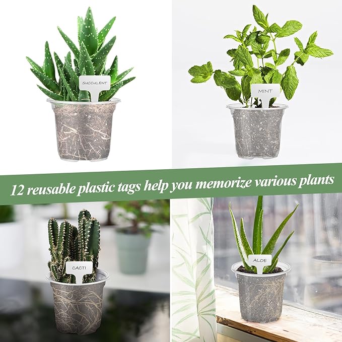 133-Pack Hydroponic Grow Sponges kit - Replacement Seed Starter Pods Compatible with AeroGarden - Boost Root Growth - Ideal for Indoor Gardening - Includes 12 Tags & 1 Tweezer (133pack)