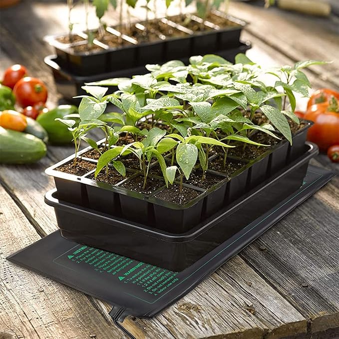 Bestio Seedling Heat Mat 10 x 20.75 in 2 Pack Waterproof Plant Heat Mat for Seed Starting Seed Warming Mat for Seedling Germination,Hydroponic Plant