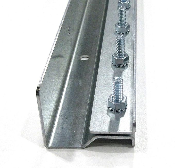 Strip Curtain Door Hardware - Commercial Industrial Strength Universal Jamb or Wall Mount Strip Door Hanger, 14 ga Galvanized Steel Plastic Strip Door Hanger - 4 Foot Section
