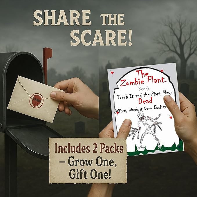 Zombie Plant Seed Packets β Grow a Live Sensitive Plant That Plays Dead When Touched! Indoor Plant Seeds & Educational STEM Activity | House Plant Seeds | Unique Garden Seeds β 2 Pack