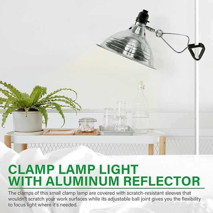 Simple Deluxe GP-093 6-Pack Clamp Lamp Light with 8.5 Inch Aluminum Reflector up to 150 Watt E26 (no Bulb Included), 6 Feet Cord