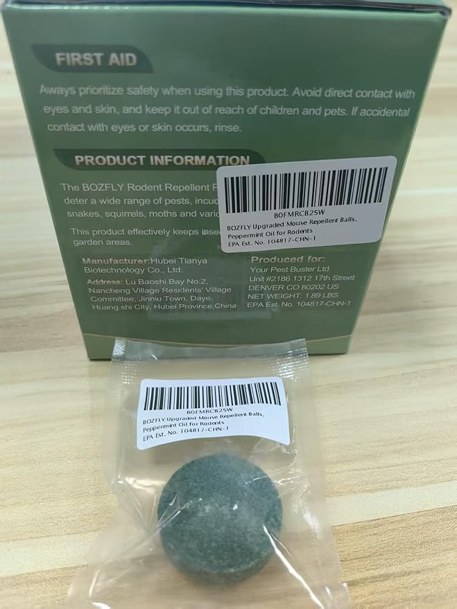 Mouse Rodent Repellent, 32 Pack Peppermint Oil Mice Repellent for Mice, Rats, Spiders, Squirrels and Pests, Indoor & Outdoor Natural Mouse Deterrent, Keep Rodents Away from Garden & Home (Mint)