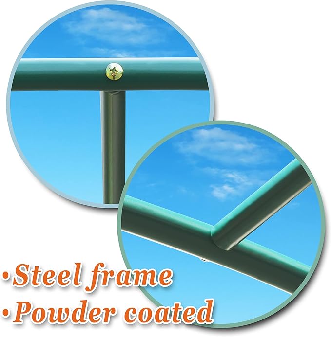 Strong Camel Greenhouse Replacement Frame for Larger Hot Garden House, Support Arch Frame Climbing Plants/Flowers/Vegetables (16.4'x 7' x 7.2')