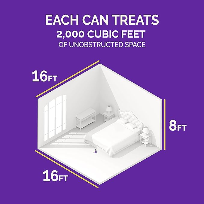 Hot Shot Bedbug & Flea Fogger For Insects, Aerosol, 3/2-Ounce, Pack of 6, Multolor