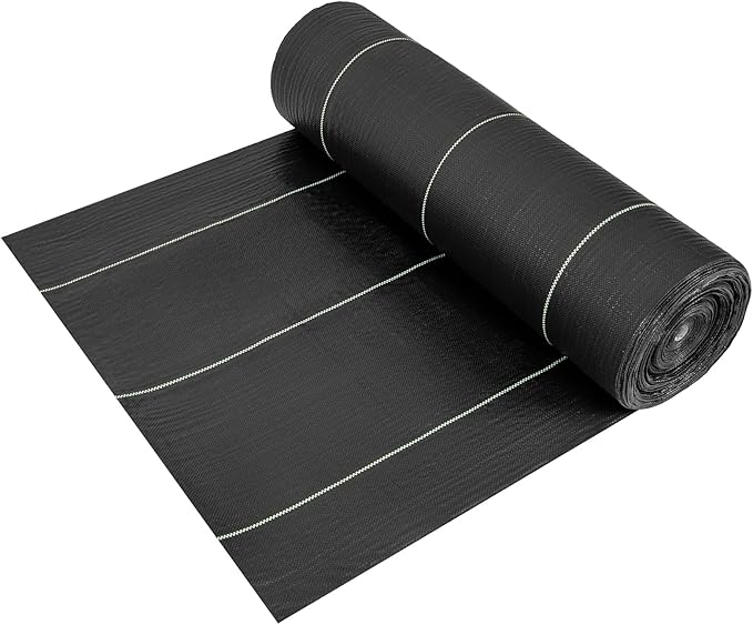 6FT x 300FT Weed Barrier Fabric, 4.6oz Landscape Fabric Heavy Duty Weed Barrier, High Permeability Ground Cover Geotextile Fabric Weed Cloth for Garden, Farm & Driveway