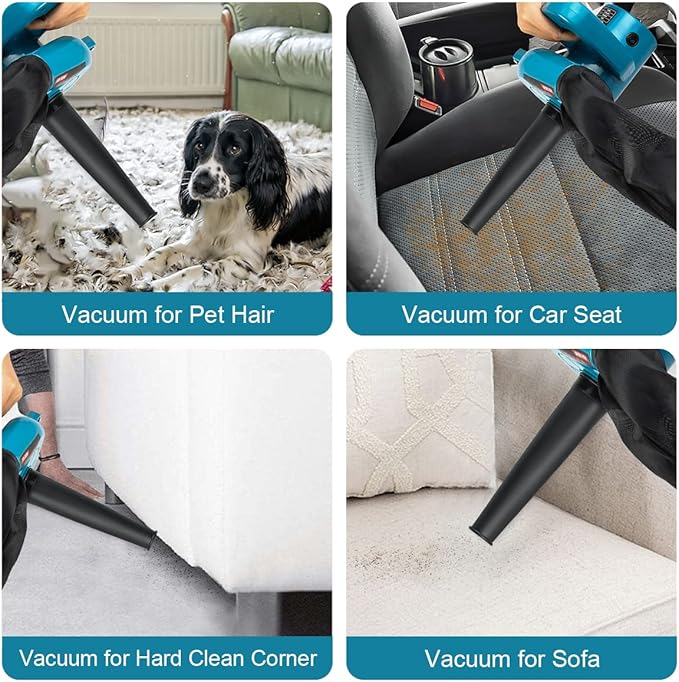 Corded Electric Leaf Blower,2 in 1 Small Handheld Lightweight Sweeper/Vacuum,110V 400W Portbale Blower for Leaf/Snow/Dust Blowing (Blue)