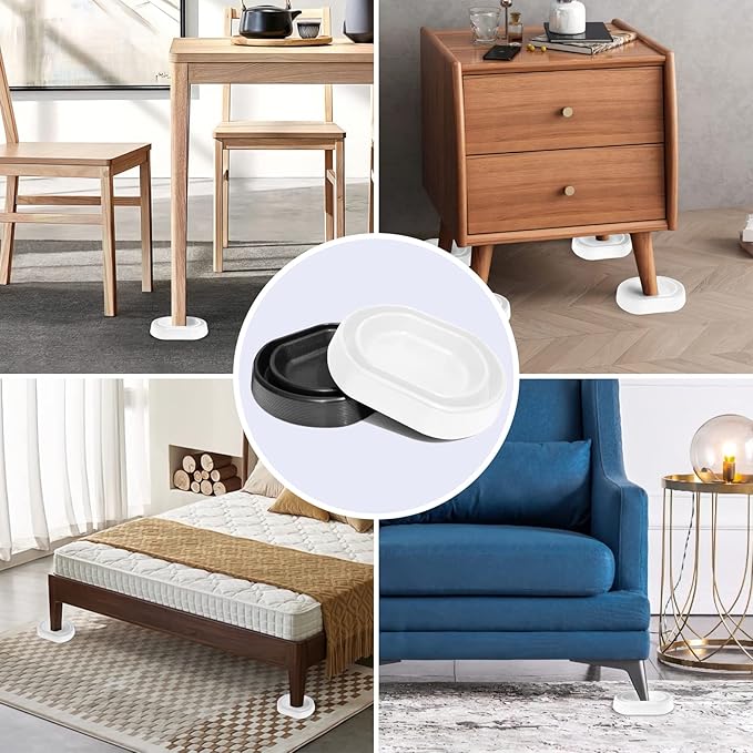 Bed Bug Interceptors | Bed Bug Trap | Bed Bug Detector | Bedbug Traps for Bed Legs| Bed Bug Traps That Work (White - 8 Pcs)