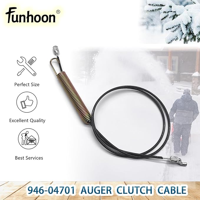 946-04701 Auger Clutch Cable for Craftsman MTD Troy Bilt Cub Cadet 1X 21 HP 1X 221 HP Snow Blowers Replaces 746-04701