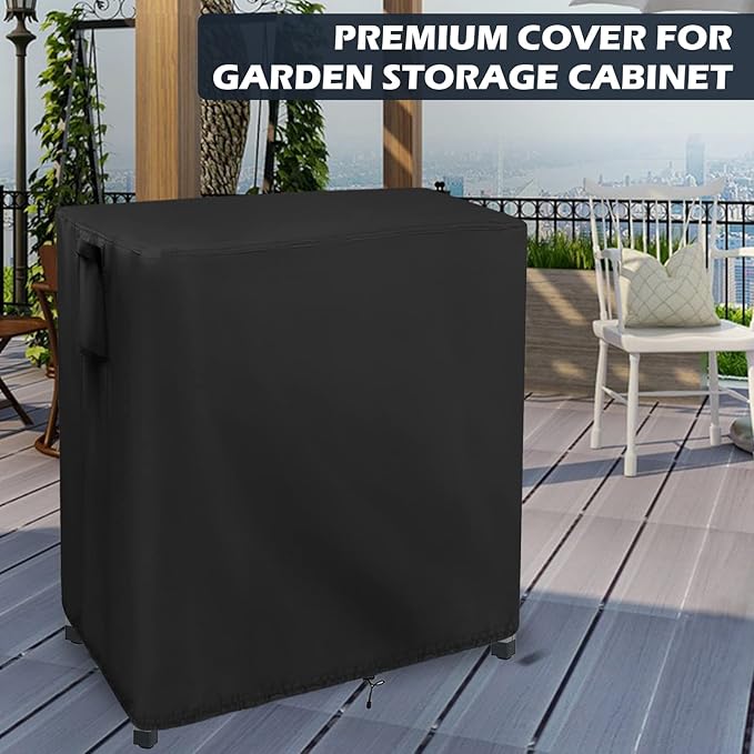Potting Bench Cover, Waterproof Cover for Mederla Outdoor Storage Cabinet 32"x19"x36", Protective Cover for Garden Cabinet/Wood Workstation/Potting Table with Storage Cabinet