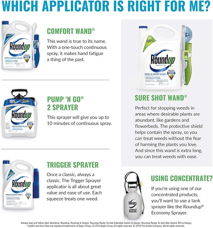 Roundup Ready-To-Use Max Control 365 with Comfort Wand, 1.33 gal.